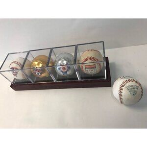 Detroit Tigers 5 Vintage All Star Game Balls Rawlings Baseballs Display Included